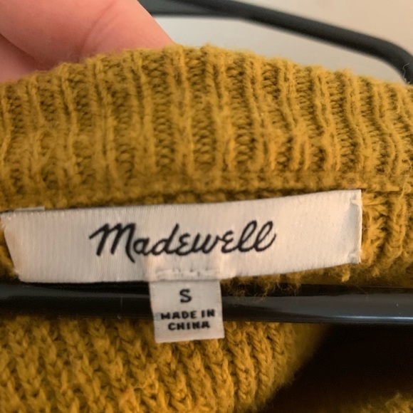 Madewell Mustard open back sweater - Picture 3 of 6